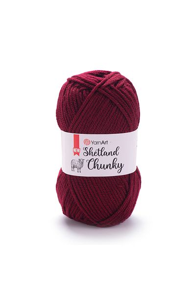 Yarnart Shetland Chunky - Hand Knitting Thread Claret Red-623