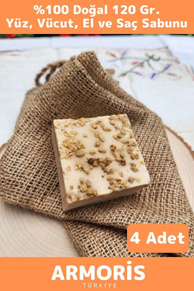 Armoris New Fragrant Hand Face Hair Body Skin Care 100% Natural Herbal Thyme Soap 120g - 4 Pcs