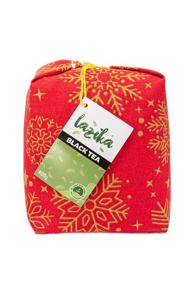 LAZİKA Gift Black Tea Patterned Cloth Packaging 400g