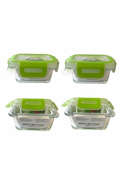 Paşabahçe 4 Pieces 53802 Storemax Lockable Food Storage Container 135 Cc Small Size Fma02342
