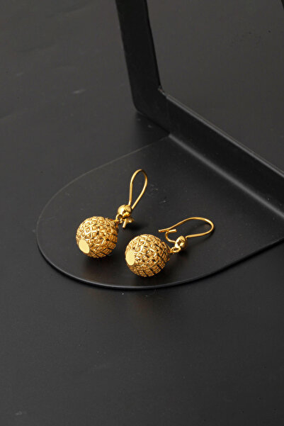 Bilezikci Yaşam Topu Sallantılı 22 Ayar Altın Küpe