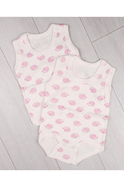 %100 Organik Pamuk Bebek Atlet Body Zıbın Çıtçıtlı Badi 2'li Set