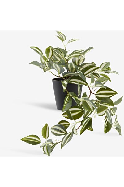 DavidaHome Planta curgatoare, artificiala, cu frunze verzi, in ghiveci, 48 cm