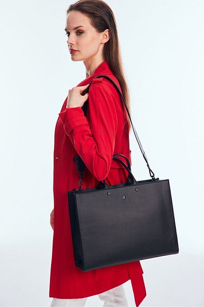 U.S. Polo Assn. Geantă neagră de umăr pentru femei - Us24558