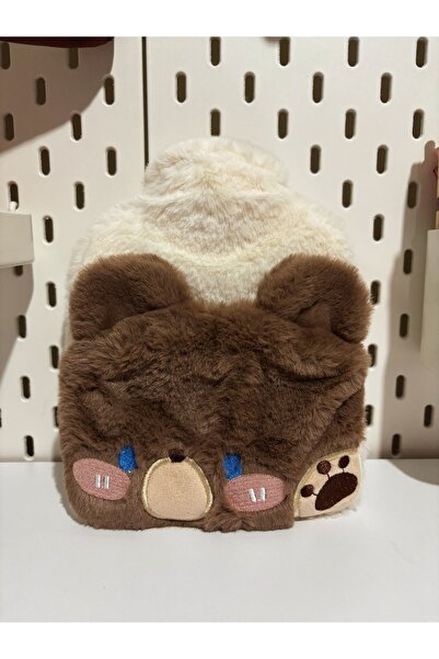 Kawai حقيبة مياه دافئة من القطيفة مع جيب لطيف من تيدي بير