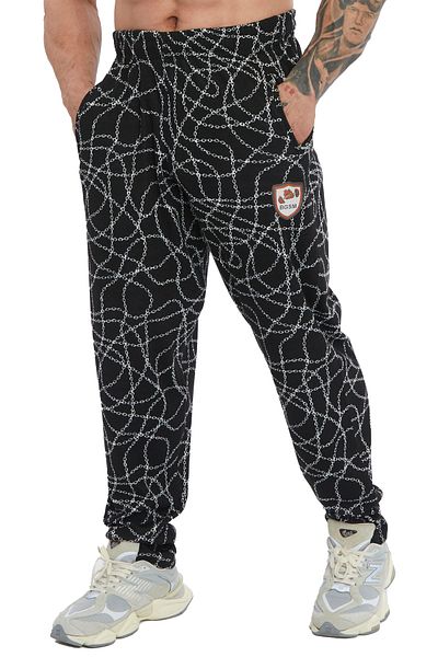 Big Sam 1212 Model Chain Patterned Body Pants Baggy Sweatpants