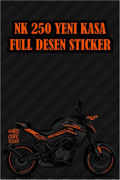 TRİDERS NK 250 Yeni Kasa Full Set Sticker REFLEKTÖRLÜ TURUNCU