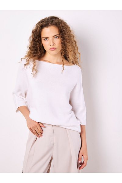 Apricot Batwing-Top aus Stretch-Strick