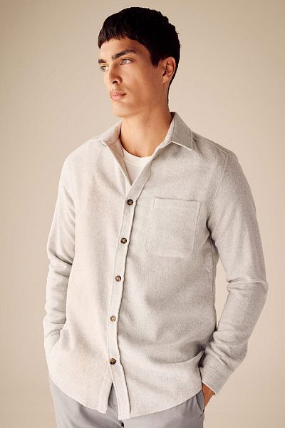 DeFacto Regular Fit Lumberjack Pocket Detailed Basic Plain Long Sleeve Shirt A5515Ax23Au