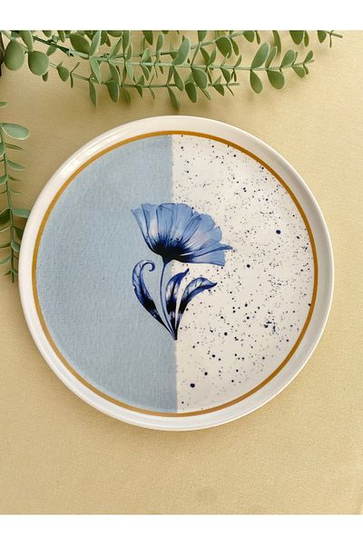 QUEEN Blue Poppy 25 cm Large Serving Plate