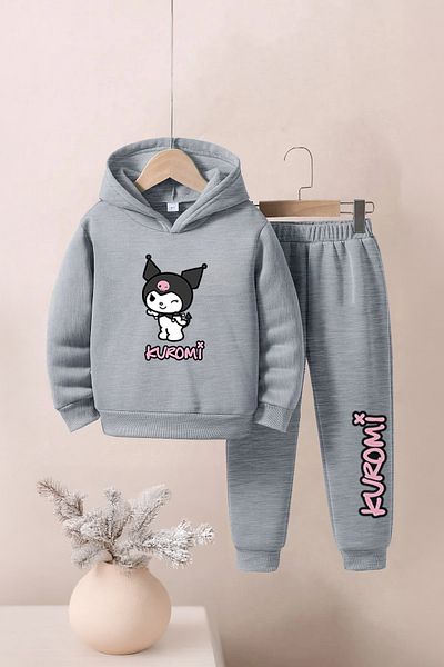 Lazy Koala Kuromi Printed Unisex Bottom-Top Kids Tracksuit Set