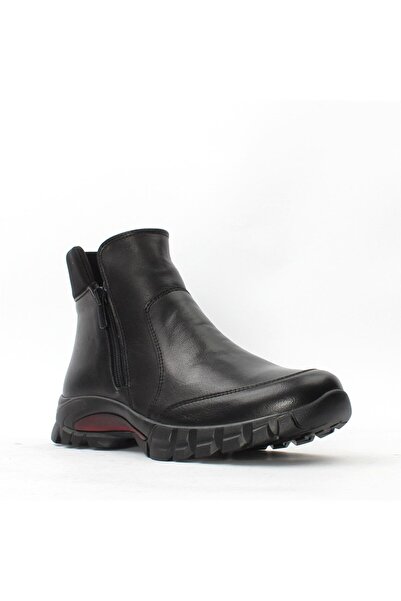 Celal Gültekin Kadın Siyah Çift Fermuarlı Deri Bot