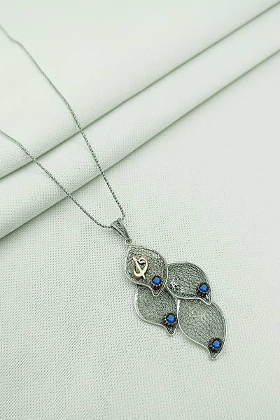 Güzel Gümüşçülük 925 Ayar Gümüş El Işi Mardin Midyat Oksitli Telkari Doğal Ta...