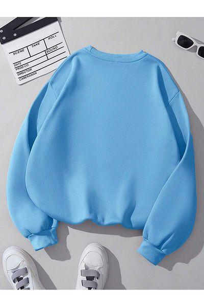 EVIus Hanorac cu gât crew cu imprimeu Los Angeles, unisex, cu 3 fire