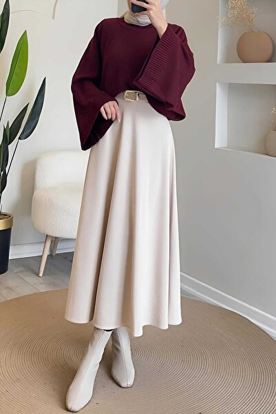 MODAALFABE Puf Scuba Kloş Etek