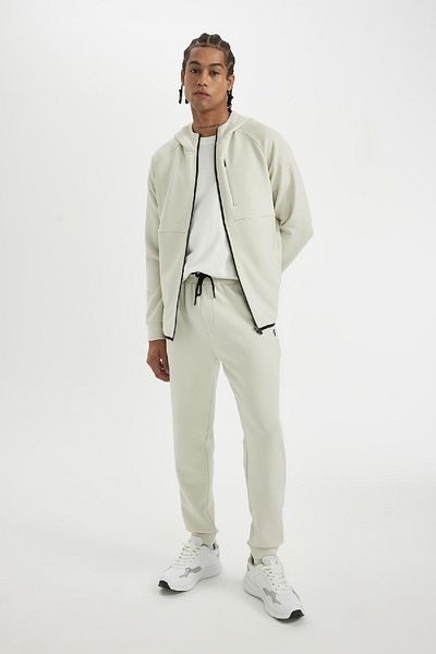 DeFacto Fit Slim Fit Slim Fit με κουκούλα Skuba Diver Φούτερ με φερμουάρ A6956ax24au