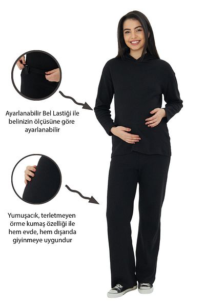 Luvmabelly - Myra9610 - Knitted Maternity Bottom Top Set