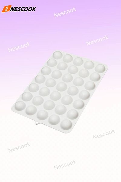nescook 35Pcs Hemisphere Silicone Chocolate Cake Pastry Ice Mold / Shaped Silicone Chocolate Soap