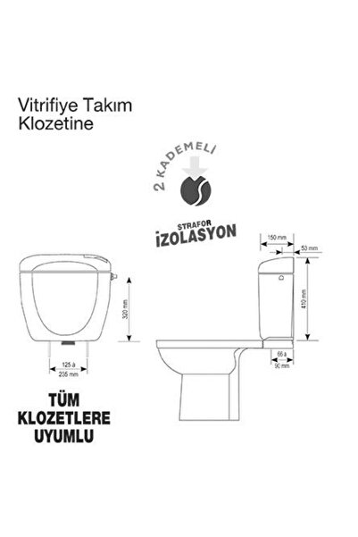 Tema Siamp Rondo Optima Çift Kademeli Rezervuar