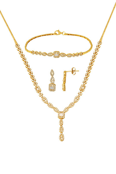 Zerince Sarı Altın Baget Set Takımı