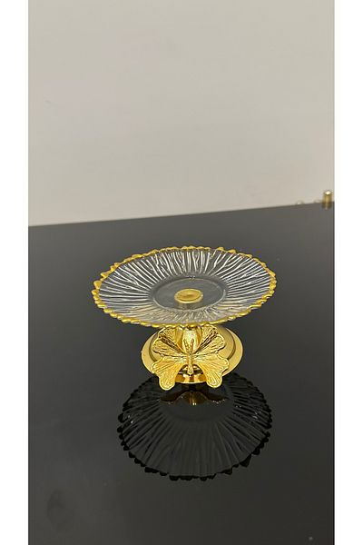 USD HOME Gilded Single Cookie Storage Plate - Butterfly Accessory 13C