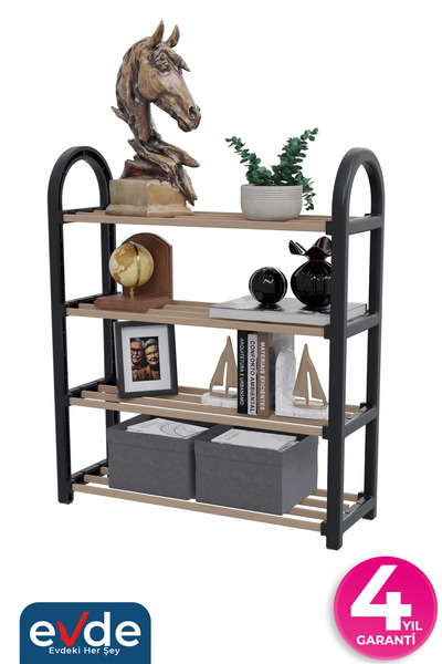 stickwood 4 Katlı Çok Amaçlı Ahşap Mutfak Dolabı 50-4