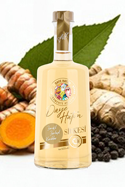 DAYE HATUN Zencefil & Zerdeçal & Karabiber Sirkesi / Ginger & Turmeric & Black Pepper Vinegar (500 Ml)
