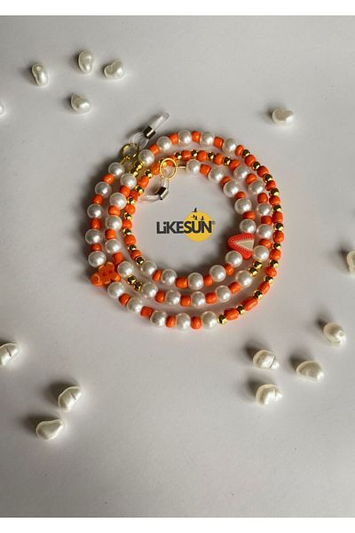 LiKESUN HOME Orange Children's Glasses Strap Eyeglasses Lanyard Glasses Chain