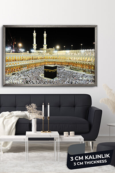 Evinemoda Kabe Tek Parça Gümüş Çerçeveli Kanvas Canvas Tablo