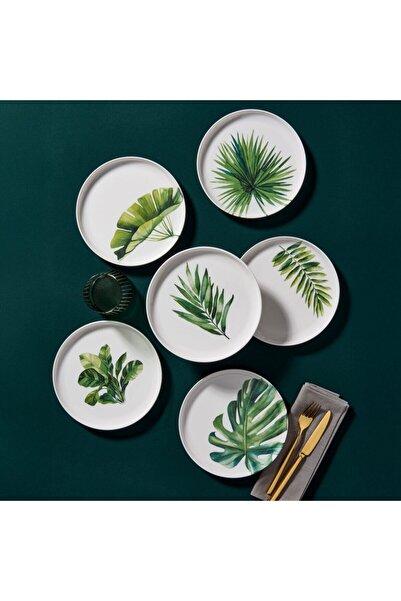 Güral Porselen Bilbao 6-Person 21 cm Cake Plate 3697 Harmoni