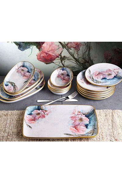 Panayır Home Gönül Pink 15 Piece Breakfast Set