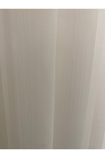 Fon Dünyası Κομψή ριγέ κουρτίνα από τούλι από μπαμπού, που δεν ρυτίζει και δεν χρειάζεται σιδέρωμα (1/2 σπαστό πτυχωτό)