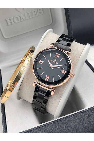 Homies Women's Black Wristwatch Hmse- 202062197