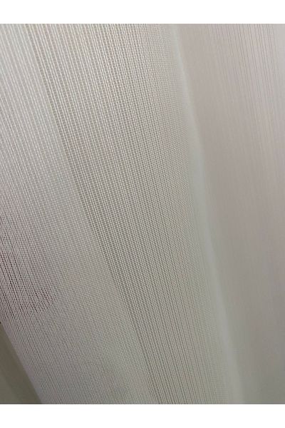 Fon Dünyası Bamboo Elegant Striped Don'T Want Ironing Non-Crease Tulle Curtain (1/2 Sparse Pleat)