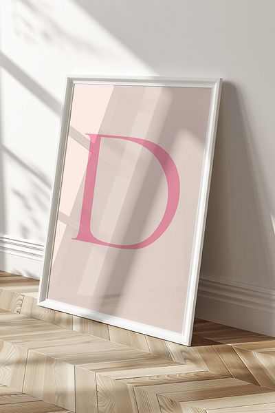 Home Set de 3 picturi personalizate cu nume roz pudra, litere de bomboane, decor camera copiilor si bebelusilor, pictura