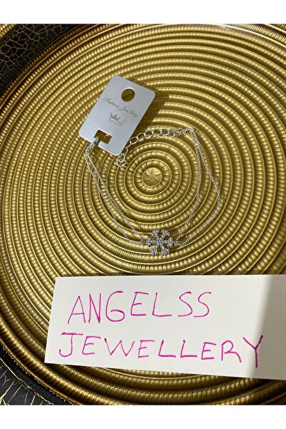 ANGELSS JEWELLERY سوار من الفضة على شكل ندفة الثلج من حجر الزركون (سوار أنيق ...