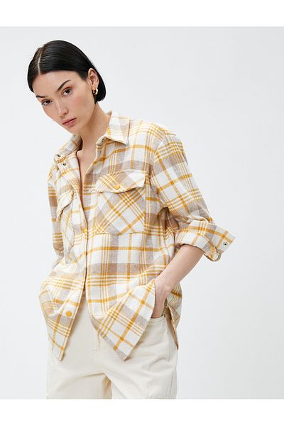 Koton Lumberjack Shirt with Pockets and Snaps