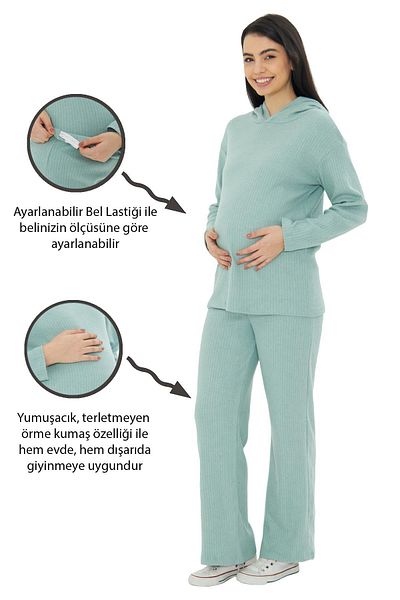 Luvmabelly - Myra9610 - Knitted Maternity Bottom Top Set