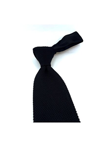 La Pescara Black Knitted Tie 8001