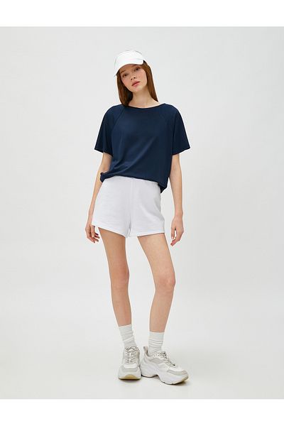 Koton Modales Sport-T-Shirt mit Fensterdetail