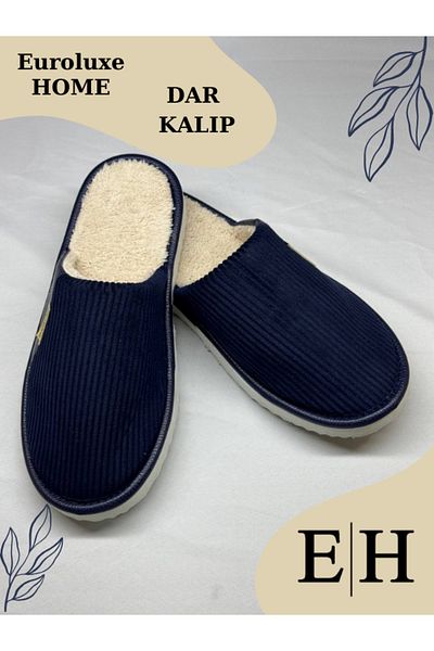 EUROLUXE Unisex Velvet Leather Detailed Eva Sole Comfortable Lightweight Indoor Slippers