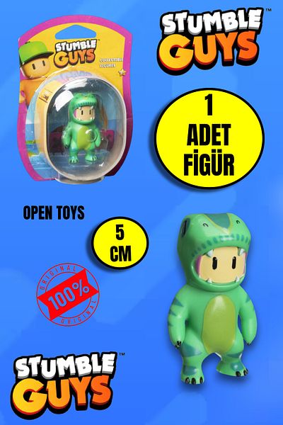 TOYFEST نموذج مجسم Stumble Guys مقاس 5 سم - عبوة من 6 قطع