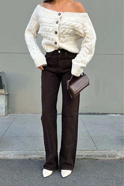 Eka Kadın Kahve Kot Pantolon 1037-3703