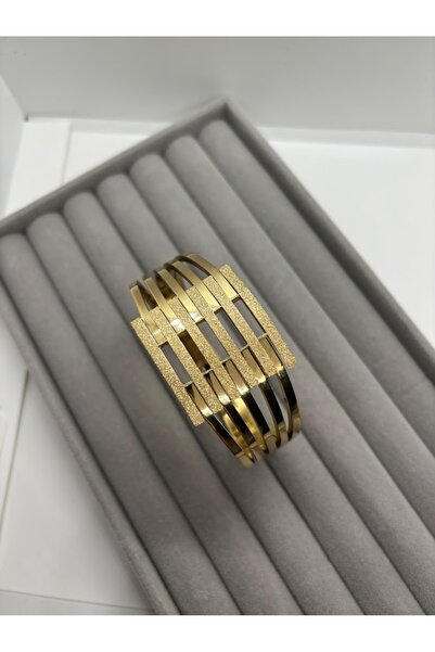 STAİNLES Steel Silvery Rib Clamp Bracelet