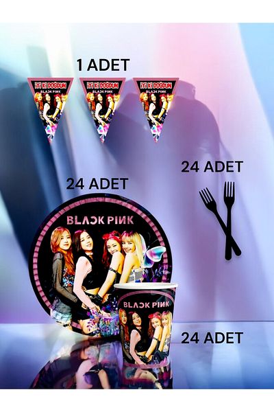 VibeHome Black Pink Themed S Pack for 24 - Birthday Party and Fun Events