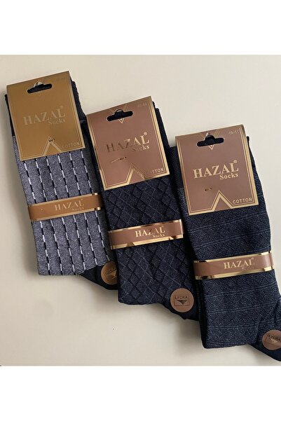 Oğuzhan Tekstil Hazal %100 Pamuklu Erkek Çorap Üç Çift