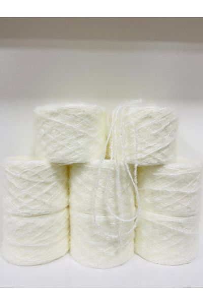göçer Hand Knitting Moher Acrylic Cream Image All Net 800 Gr