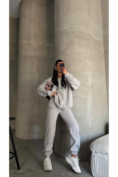 mydukkan.co Sandiego Gray Melange Tracksuit
