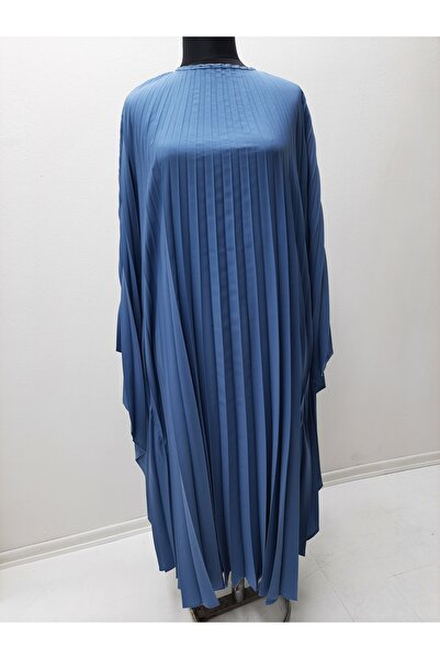 GigiTex فستان فيريسي من الحرير المديني باللون الأزرق الفاتح Soley Standard Bu...