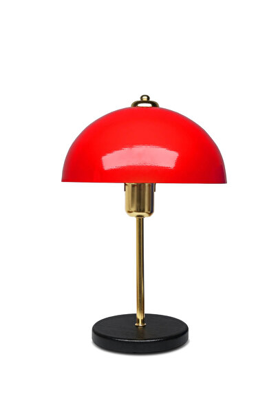 HOMİNG Homing Swiss Red Gold Body Mushroom Lampshade Night Lamp